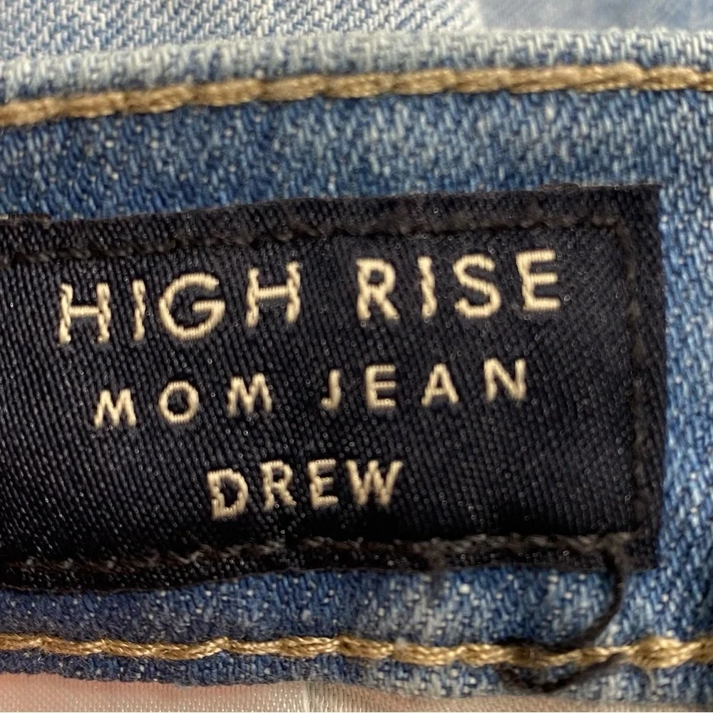 Lucky Brand High Rise Mom Jean Drew Frayed Hem Ankle Size 8/29 #1521 - Picture 6 of 12